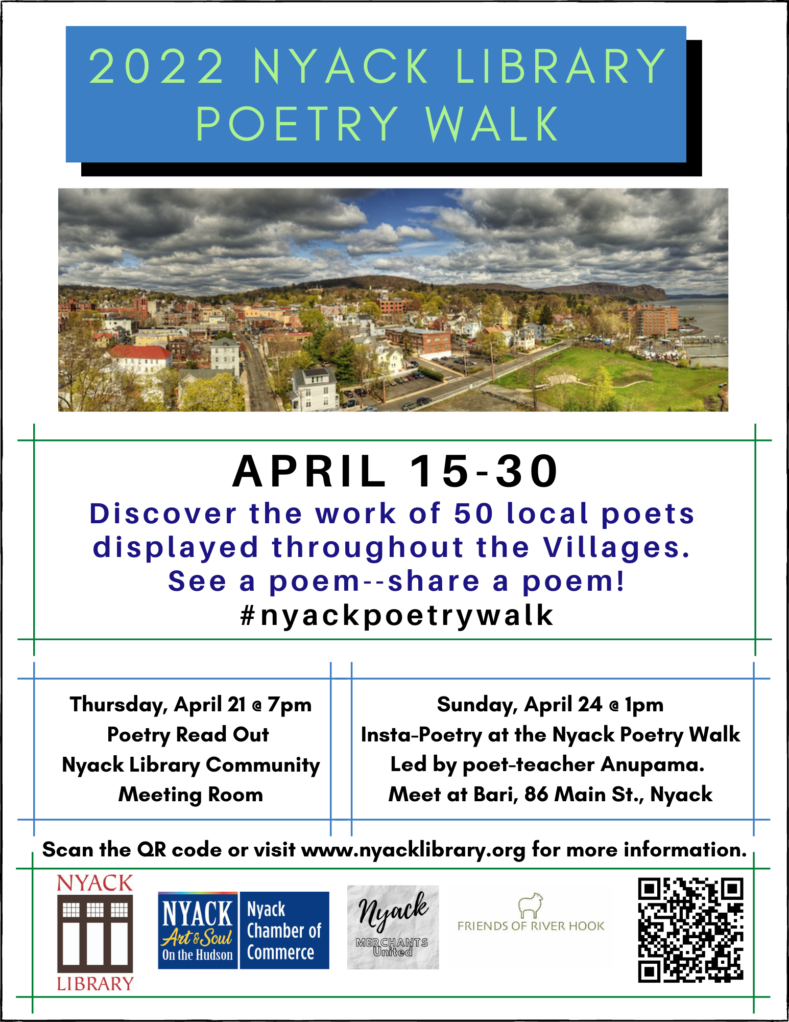 Nyack Poetry Walk April 15-30