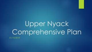 Upper Nyack Comprehensive Plan Purpose and Process